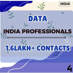 Data-India Professionals – 1.6Lakh+ Contacts