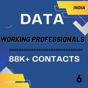 Data-Working Professionals – 88K+ Contacts