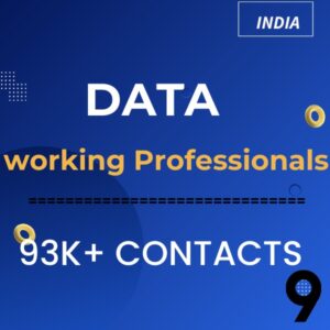 Data-Working Professionals – 93K+ Contacts