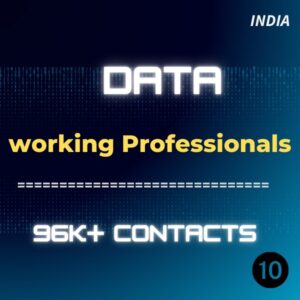 Data-Working Professionals – 96K+ Contacts