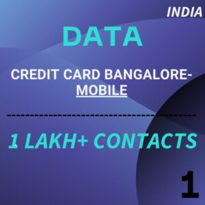 Data-Credit Card Bangalore-Mobile- 1 Lakh Contacts