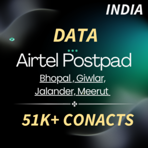 Data-Airtel Postpad Bhopal, Giwlar, Jalander, Meerut 51K+ Contacts