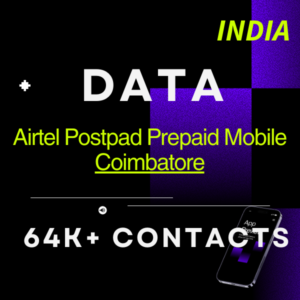 Data-Airtel Postpad Prepaid Mobile Coimbatore 64 K+ Contacts