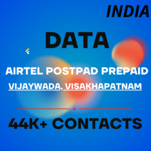 Data-Airtel Postpad Prepaid Vijaywada Visakhapatnam 44 K+ Contacts