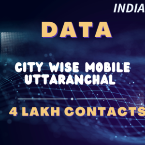 Data-City Wise Mobile Uttaranchal 4 Lakh Contacts