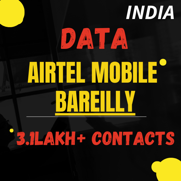 Data-Airtel Mobile Bareilly-3.1 Lakh+ Contacts