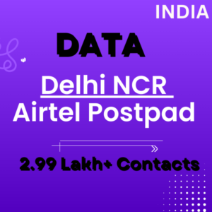 Data-Delhi NCR Airtel Postpad 2.99 Lakh+ Contacts