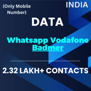 Data-Whatsapp Vodafone Badmer 2.32 Lakh+ Contacts