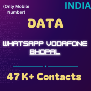 Data-Whatsapp Vodafone Bhopal 47 K+ Contacts