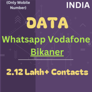 Data-Whatsapp Vodafone Bikaner 2.12 Lakh+ Contacts