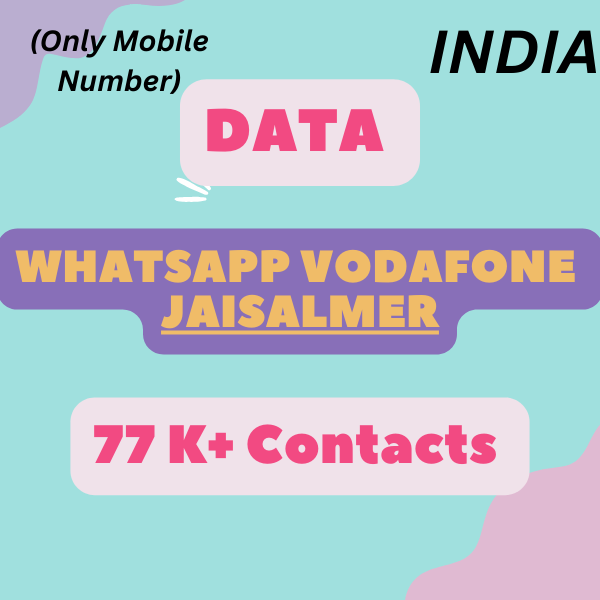 Data-Whatsapp Vodafone Jaisalmer 77 K+ Contacts