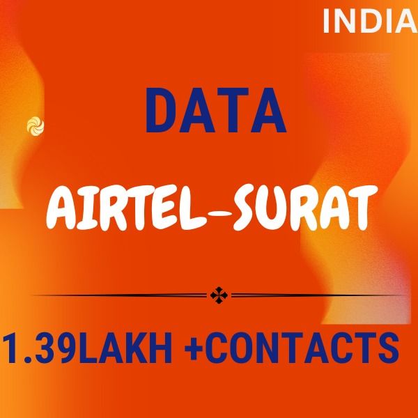 Data-Airtel Surat - 1.39 Lakh+ Contacts