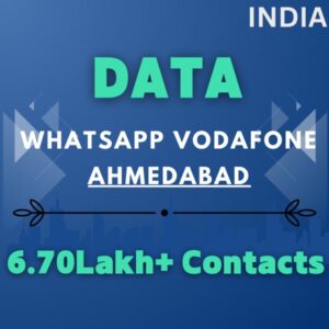 Data-Whatapp Vodafone Ahmedabad 6.70Lakh+ Contacts