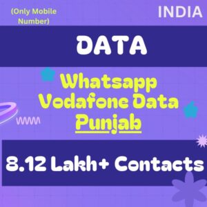 Data-Whatsapp Vodafone Data Punjab 8.12 Lakh+ Contacts