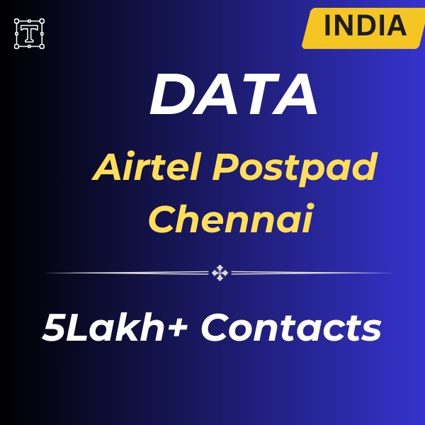 Data Chennai Airtel Postpad 5 Lakh+Contacts