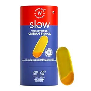 Wellbeing Nutrition Slow 3x Strength Omega 3 Fish Oil Capsules