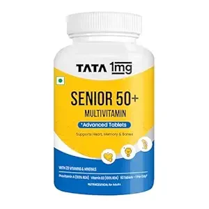 Tata 1mg Senior 50+ Multivitamin & Multimineral Veg Tablet