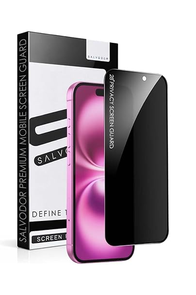 Privacy Tempered Glass Screen Protector for iPhone 15, 16 | 9H Hardness | Anti-Spy | Bubble Free | Scratch Resistant | Case Friendly | Pack of 1