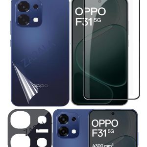 ZARALA Tempered Glass Screen Protector Compatible for Oppo F31 | Front And Back Screen Guard Protector camera lens camera protector Combo