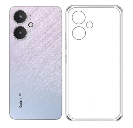 Synthetic Rubber Transparent Hard Back Cover Case For Redmi 13C 5G/ Poco M6 5G - Image 3