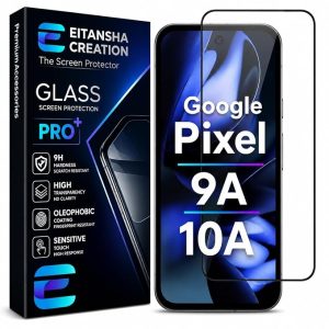Edge To Edge Screen Protector Tempered Glass for Google Pixel 9A 5G / Google Pixel 10A 5G Edge To Edge Coverage With Easy Self-Installation Kit