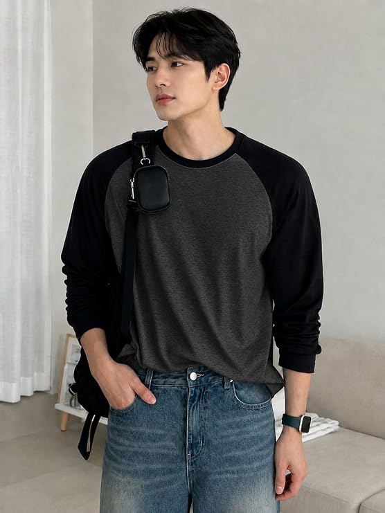 Colorblock Men Round Neck Multicolor T-Shirt