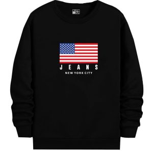 Men’s Pure Cotton Regular Fit Full Sleeve Printed Round Neck Tshirt