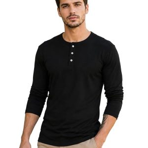 London Hills t Shirt for man | Solid Henley t Shirts for Mens | Casual Wear Tshirt for man | Shirts Men | Tshirt Shirts Men | Full Sleeve t Shirt for Men’s | Mens tees | t-Shirts Stylish Everyday Use