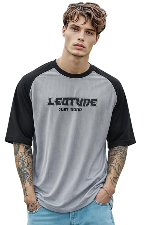 Men's Half Sleeve Cottonblend Printed Colourblocked Round Neck - Image 4