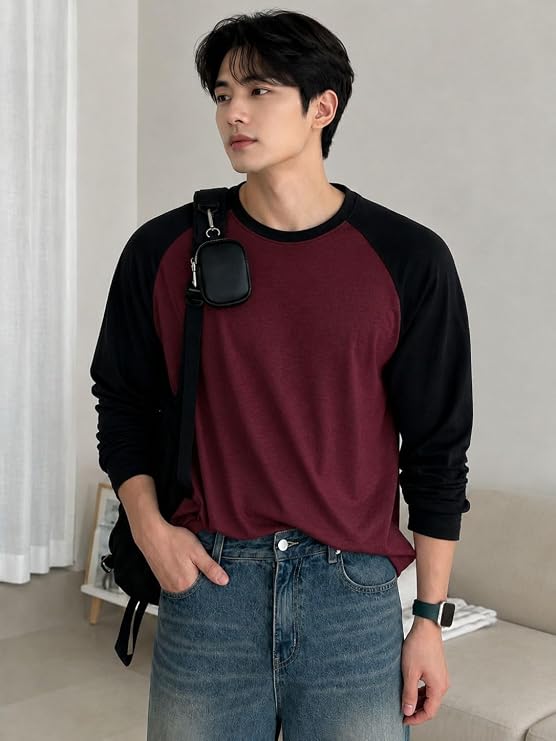 Colorblock Men Round Neck Multicolor T-Shirt - Image 3