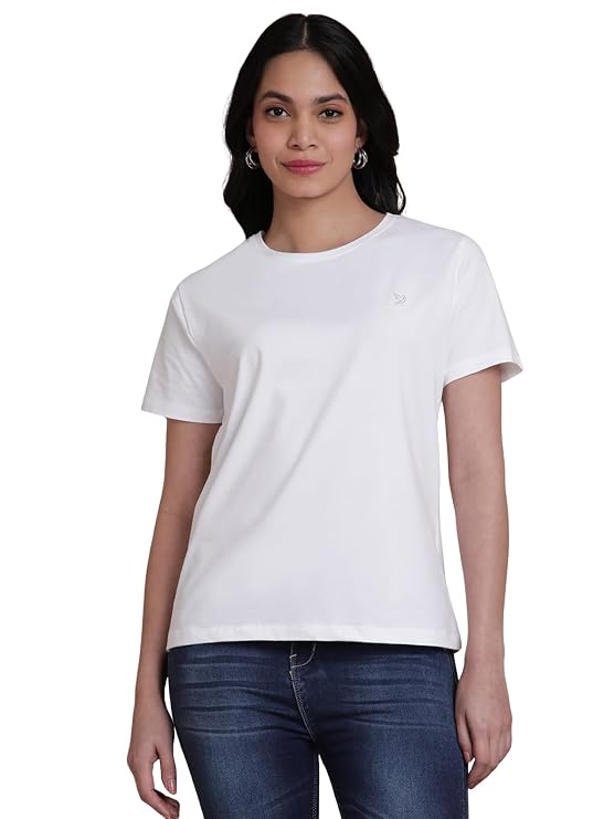 Women Cotton Elastane T-Shirt | Round Neck Casual Everyday Top - Image 6