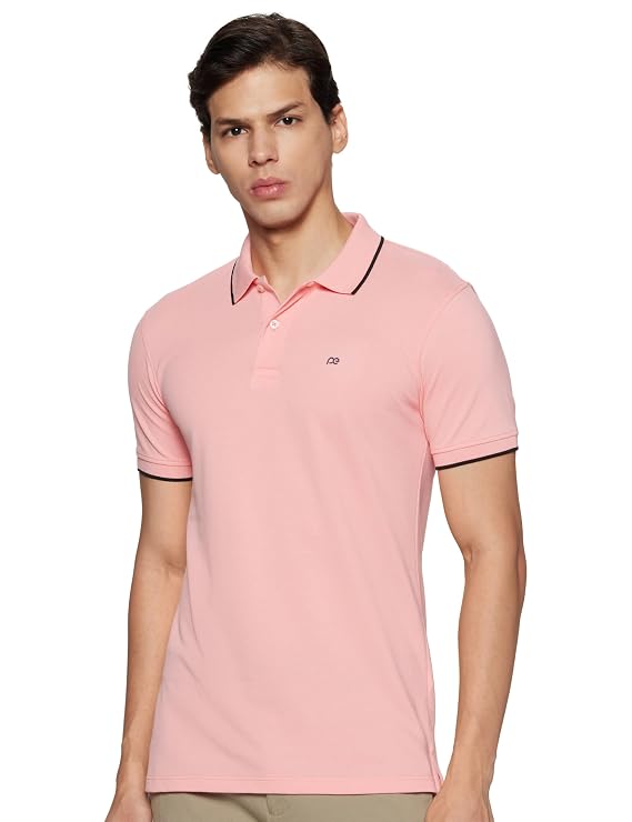Peter England Men's Snug Fit Solid Polo T-Shirt with Coloured Collar Tipping| Cotton Rich| Premium Pique Weave - Image 4