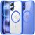 TAURI 3 in 1 for iPhone 16 Case 6.1″ with 2-Pack Screen Protector, Compatible with MagSafe, Military-Grade Protection, [Anti-Yellowing] Shockproof Transparent Magnetic Phone Cover – Ultramarine / Black / Pink