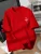 Men Graphic Print Round Neck Pure Cotton Red T-Shirt